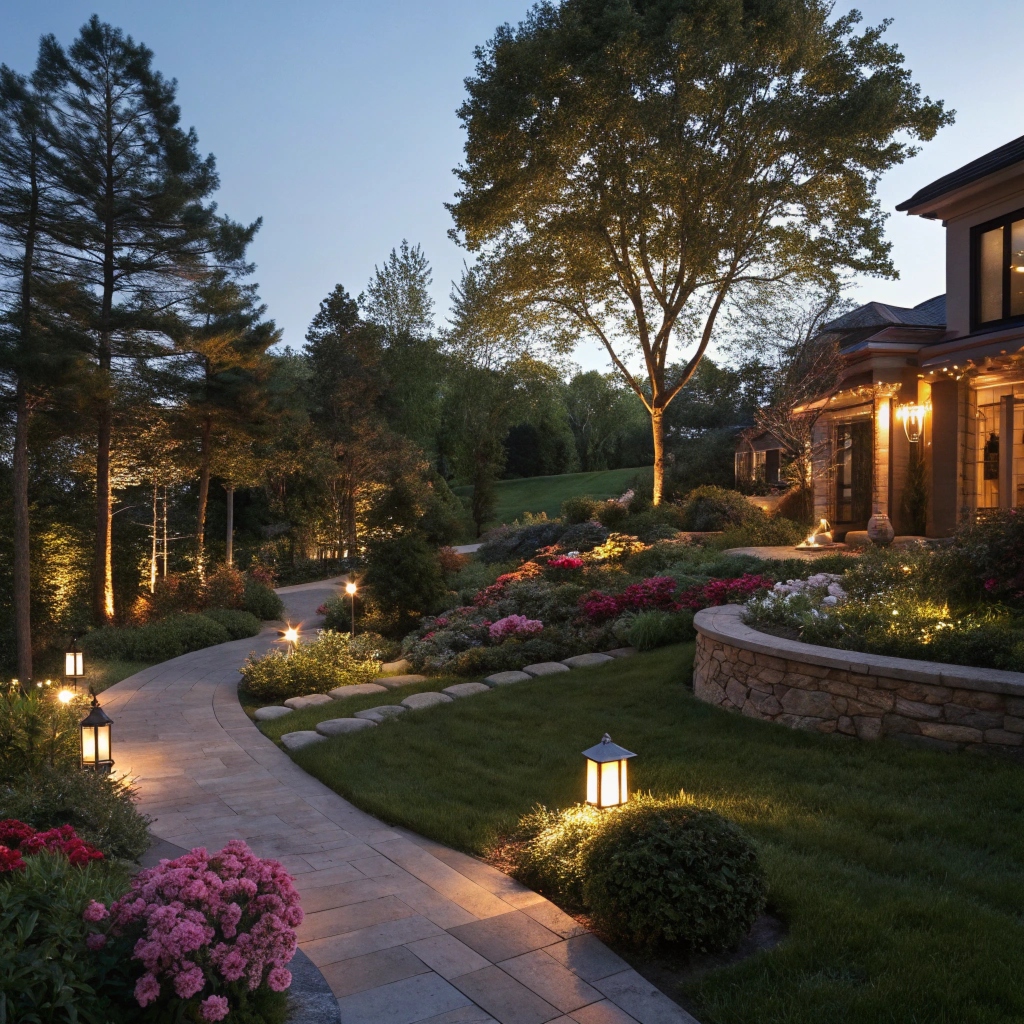Garden lighting design visualization